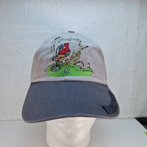 Blast Off Golf Embroidered Hat Cap Strap Back Beige Adjustable Shasta Wear Hat